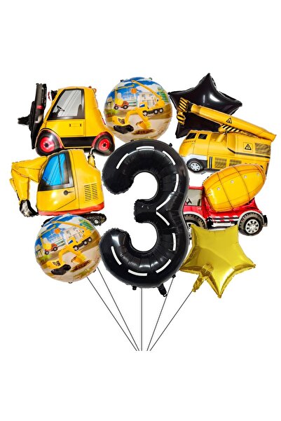 Choice Other 3 11Pcs Excavator Ctruction Theme Birthday Balloon Set - Colorfu...