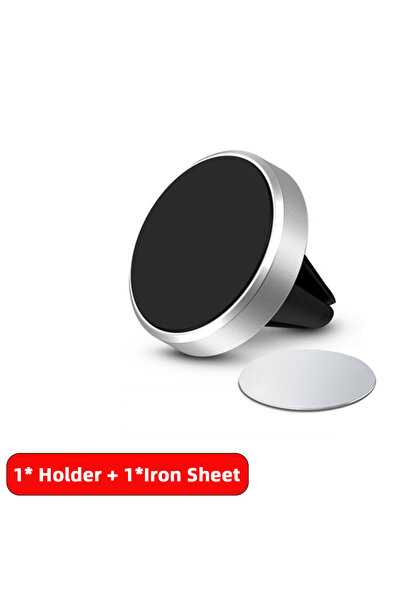 Choice1 حامل هاتف مغناطيسي فضي اللون للسيارة، يُثبت على فتحة التهوية، حامل لل...