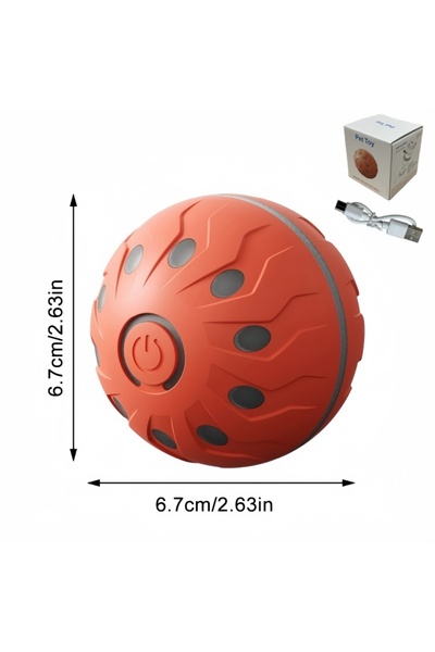 Choice1 كرة تفاعلية ذكية حمراء للكلاب، تعمل إلكترونياً عبر منفذ USB، كرة ملون...
