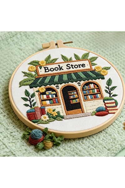 Choice طقم تطريز غرز متقاطعة للمناظر الطبيعية مع طوق 20 سم CXTZ-503 قطعة واحد...