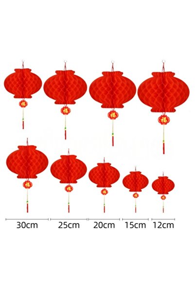 Choice7 فوانيس بطول 25 سم - 10 قطع، لافتة مهرجان الربيع من قماش اللباد من 3M،...