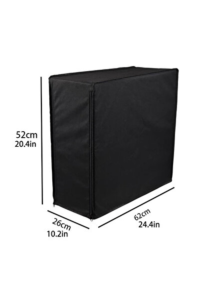 Choice1 62x26x52cm computer Dust Cover - Black Desktop Protector for Mid-Towe...