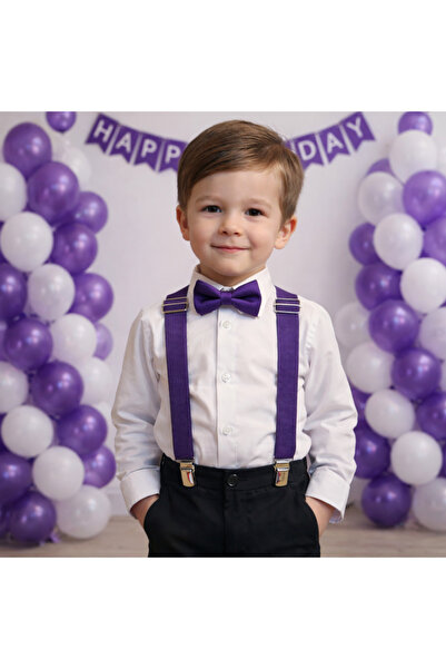 Monkabox Set za dečaka od 1 do 5 godina sa tregerima i leptir mašnom – Elegan...