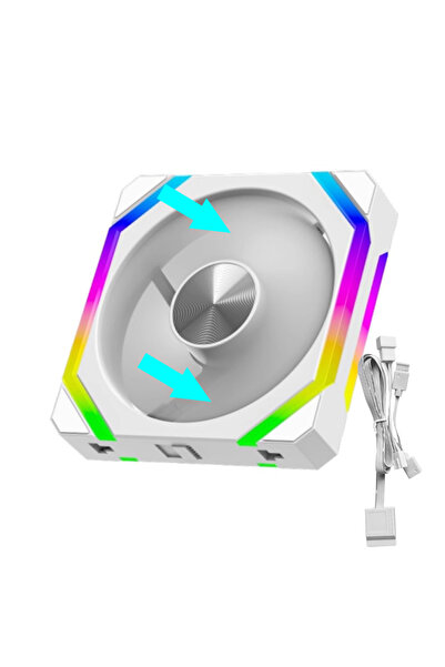Choice1 5V ARGB As Shown 1 White Forward Fan JUMPEAK CS120 ARGB Cooling Fan 2...