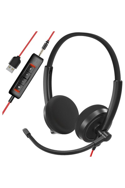 Choice سماعة رأس HROEENOI سوداء اللون، مزودة بخاصية إلغاء الضوضاء، سماعة رأس ...