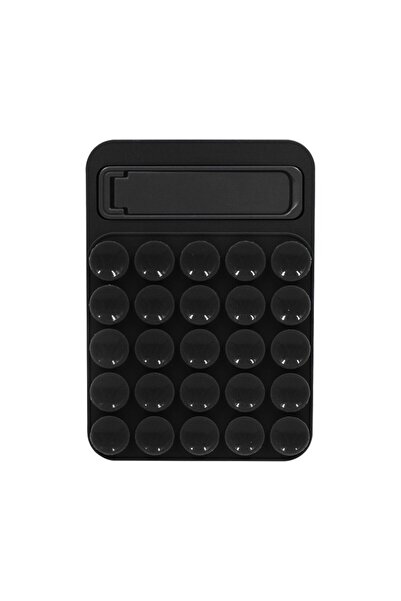 Choice3 حامل هاتف لاصق قابل للطي من السيليكون الأسود، يُثبت على مرآة أو في ال...