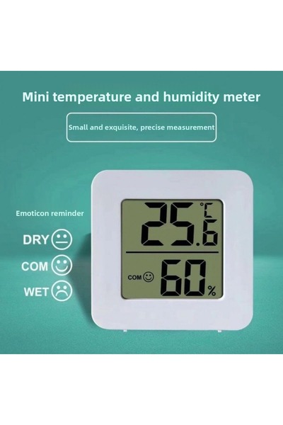 Choice مقياسان صغيران للرطوبة والحرارة بشاشة LCD، للاستخدام المنزلي الداخلي، ...