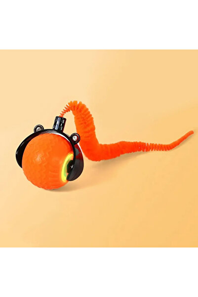 Choice1 Orange Automatic Rotating Smart LED Interactive Cat Teasing Ball Obst...