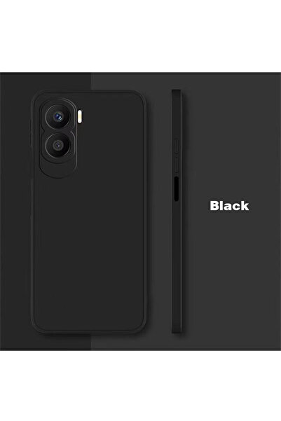 Choice3 غطاء سيليكون سائل أسود لهاتف Honor 90 lite، غطاء سيليكون سائل ناعم له...
