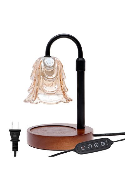 Choice US Plug Warm light Flower Candle Warmer Lamp with Timer 4 Speed Dimmab...