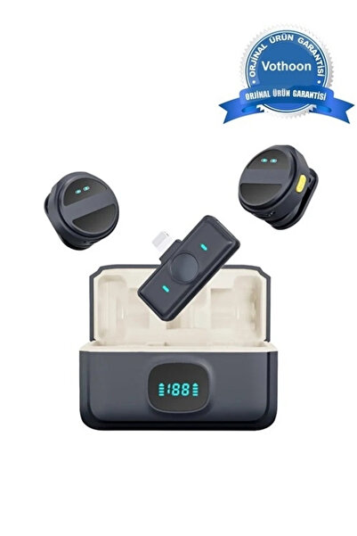 Kanonik Education 2 قطعة ميكروفون لاسلكي احترافي مع مشبك مغناطيسي متوافق مع ا...