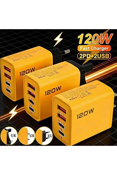 Choice1 EU 120W Fast Charger Type C Quick Charge 3.0 USB Charger Adapter For ...