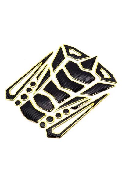 Choice1 ملصق خزان وقود عالمي ذهبي موديل E للدراجات النارية، وسادة خزان الوقود...