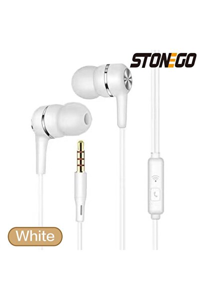 Choice1 WHITE Durability Stereo Earphone 3.5mm Wired Headset Sport Running He...