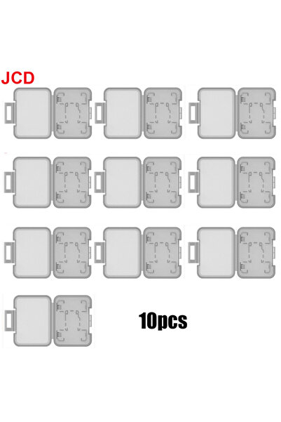 Choice علبة تخزين شفافة رمادية اللون من JCD، 10 قطع، لجهاز نينتندو سويتش 2، م...
