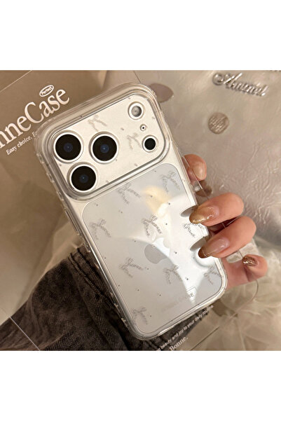 Choice غلاف هاتف شفاف بتصميم فيونكة كرتونية لطيفة لهاتف iPhone 17 Pro Max، مت...