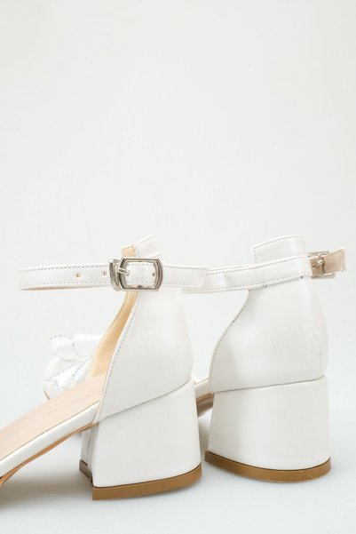 Mini Angel Bow Detail Heeled Shoes Stoned Evening Dress Bow Detail Heeled Shoes