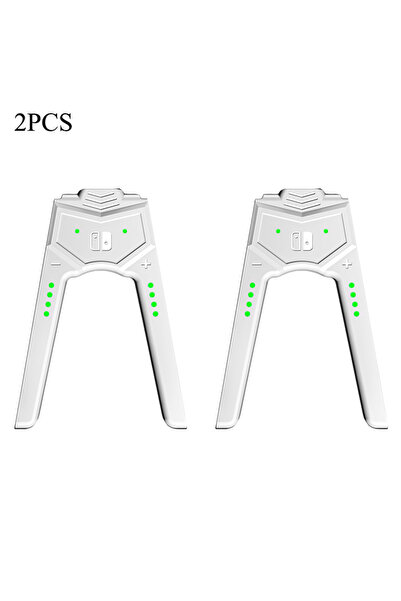 Choice1 مقبض شحن Joy-Con أبيض × أبيض لجهاز Switch، شاشة OLED، منفذ USB-C، مقب...