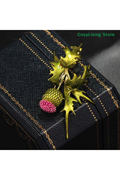 Choice Delicate Pin Broh Rhinestone Green Primrose Broh Small Fresh Coat Card...
