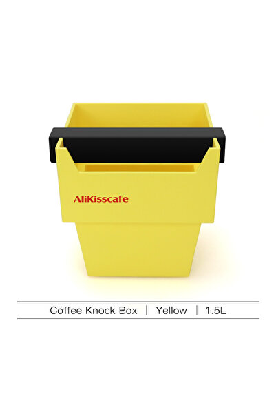 Choice 1.5L Yellow AliKisscafe Coffee Knock Box Grind Ground Container Dump W...