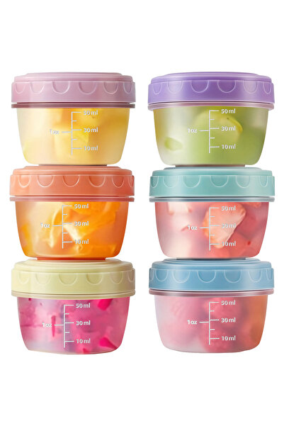 Choice 2.7oz 6-color 6pcs 6/12PCS 2oz Salad Dressing Containers with Lids Lea...