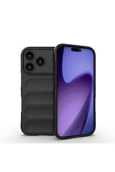 Choice23 جراب حماية أسود مقاوم للصدمات لهاتف iPhone 13 Pro Max، غطاء ناعم لله...