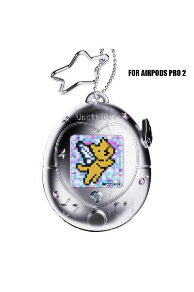 Choice1 رمادي اللون، مناسب لسماعات AirPods Pro 2، بتصميم قطة إلكترونية لطيفة،...