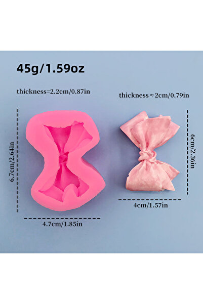 Choice Bow knot 1 piece, 3D single bow silicone mold, cholate flipping sugar ...