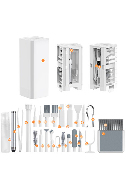 Choice WHITE Computer Keyboard Cleaner Kit Headset Mobile Phone Laptop Cleani...