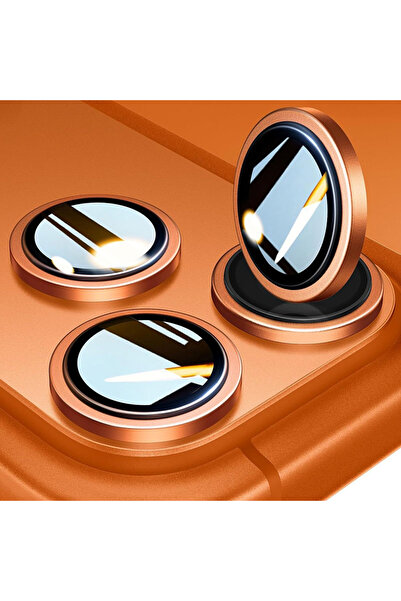 Choice33 for iPhone 17ProMax Orange Tempered glass 9H Aluminium Alloy Lens Te...