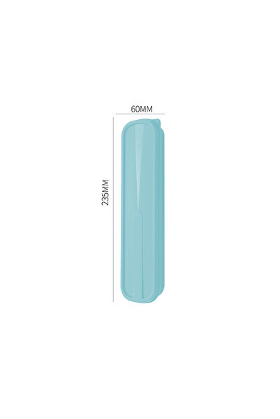 Choice4 Blue Tableware Box Portable Flip Cover Type Cutlery Case Environmenta...