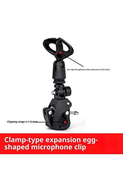 Choice A1 1Pcs Drum Mic Clip Holder Microphone Crab Clamp Mount For Mic Stand...