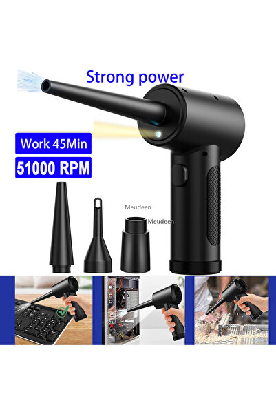 Choice منفاخ هواء محمول أسود اللون لتنظيف الكمبيوتر، يعمل بضغط الهواء لاسلكيً...