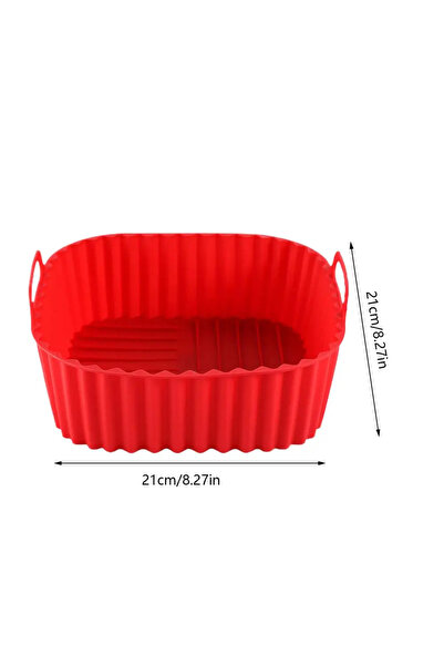Choice 21- بطانات سيليكون قابلة لإعادة الاستخدام باللون الأحمر، سلة مربعة غير...