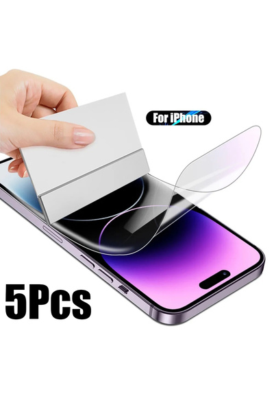 Choice45 فيلم هيدروجيل لهواتف آيفون 16 برو (5 قطع) - فيلم جل من 1 إلى 5 قطع ل...