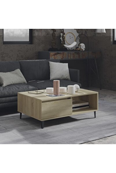 Concept Τραπεζάκι σαλονιού, δρυς sonoma, 90x60x35 cm, μοριοσανίδα