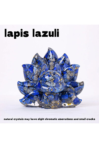 choice2 قطعة واحدة من اللازورد، قطعة واحدة من الكريستال الطبيعي، راتنج الماكا...