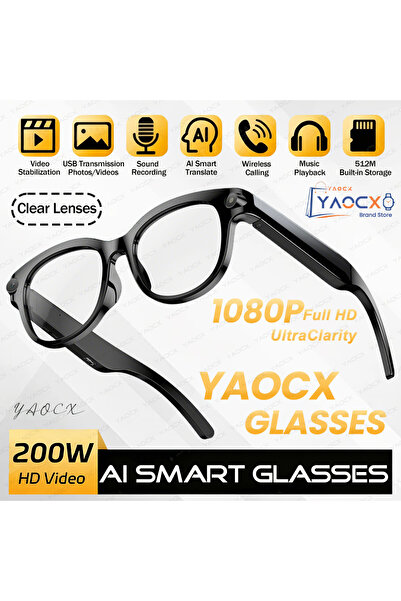 Choice Clear Smart Glasses 2026 AI Smart Glasses 200W HD Camera 1080P Transla...