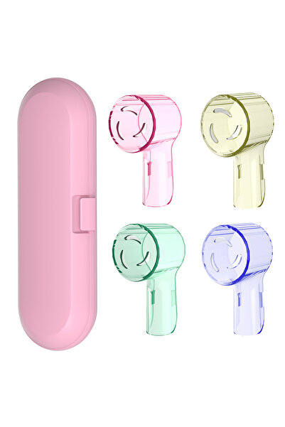 Choice5 علبة سفر قابلة لإعادة الاستخدام لفرشاة الأسنان من Pink-4MC مع 4 أغطية...