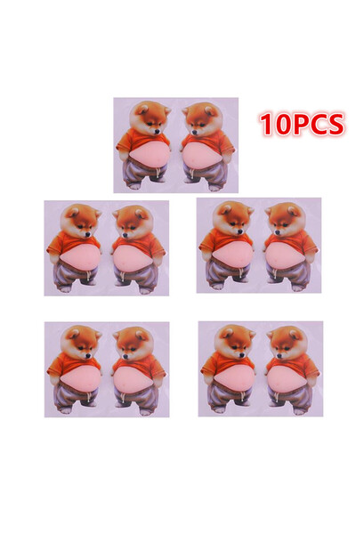 Choice3 ١٠ قطع رقم ١، قطعتان من ملصقات شيبا إينو ثلاثية الأبعاد - ملصقات شيبا...