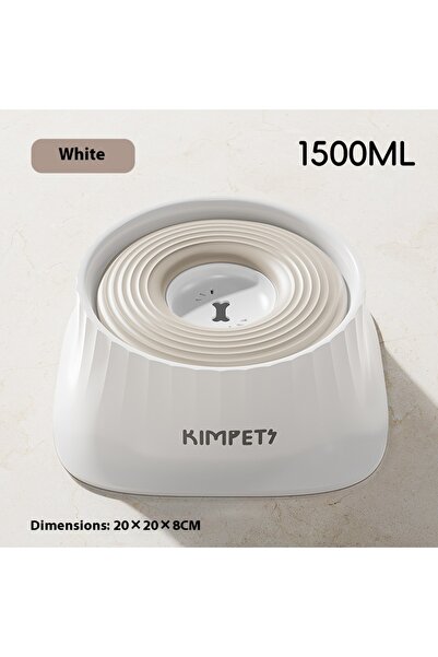 Choice1 وعاء طعام جديد أبيض اللون للكلاب - وعاء ماء عائم مانع للانسكاب، طبق ط...