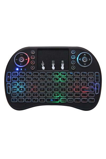 Choice لوحة مفاتيح لاسلكية صغيرة i8 RGB MRSVI I8 بتردد 2.4 جيجا هرتز، تدعم ال...