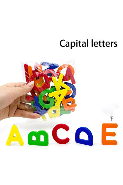 choice2 26 ملصقًا مغناطيسيًا ملونًا للثلاجة بأحرف كبيرة للأطفال، حروف وأرقام ...