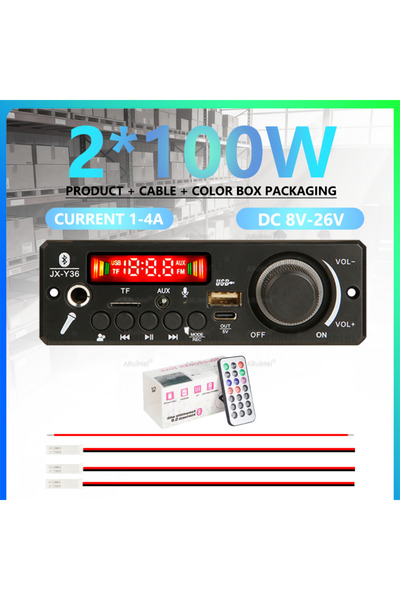 choice2 1PCS 2x80W & 2x100W High Power Bluetooth Amplifier Kit with Remote Di...