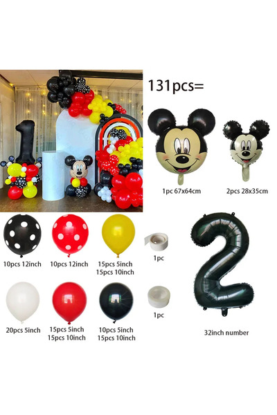 choice2 as shown style-2 131pcs Mickey Mouse Friends Mickey Mouse Number Ball...