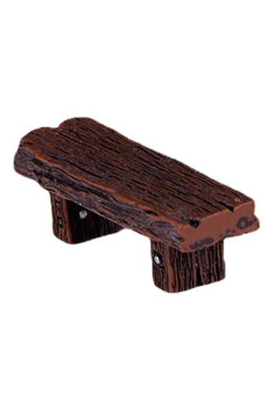 choice2 مقعد خشبي صغير أسود اللون، قطعة واحدة، مناسب للحدائق، مزين بنباتات عص...