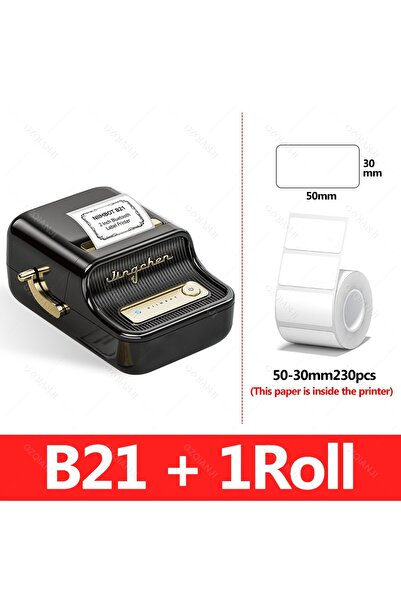 Choice9 طابعة B21 سوداء اللون، طابعة ملصقات حراري صغيرة محمولة Niimbot B21، ط...