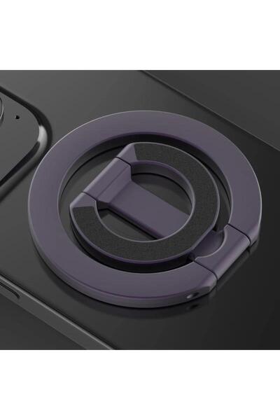 choice2 حامل هاتف أرجواني مزدوج الجوانب، مغناطيسي، حامل خاتم إصبع للهاتف المح...