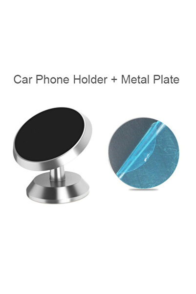Choice Silvery Universal Magnetic Car Phone Holder Metal Magnet Mobile Phone ...