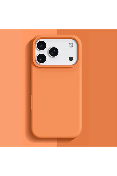 Choice جرابات سيليكون سائلة لهاتف آيفون 13 برو ماكس باللون البرتقالي، وآيفون ...